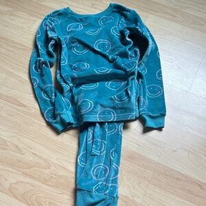 Carter's Teal Smiley Face Pajama Set - Long Sleeve Top & Pants